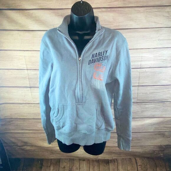 Ladies size Med Harley Davidson hooded sweat shirt with front pockets - Picture 1 of 10